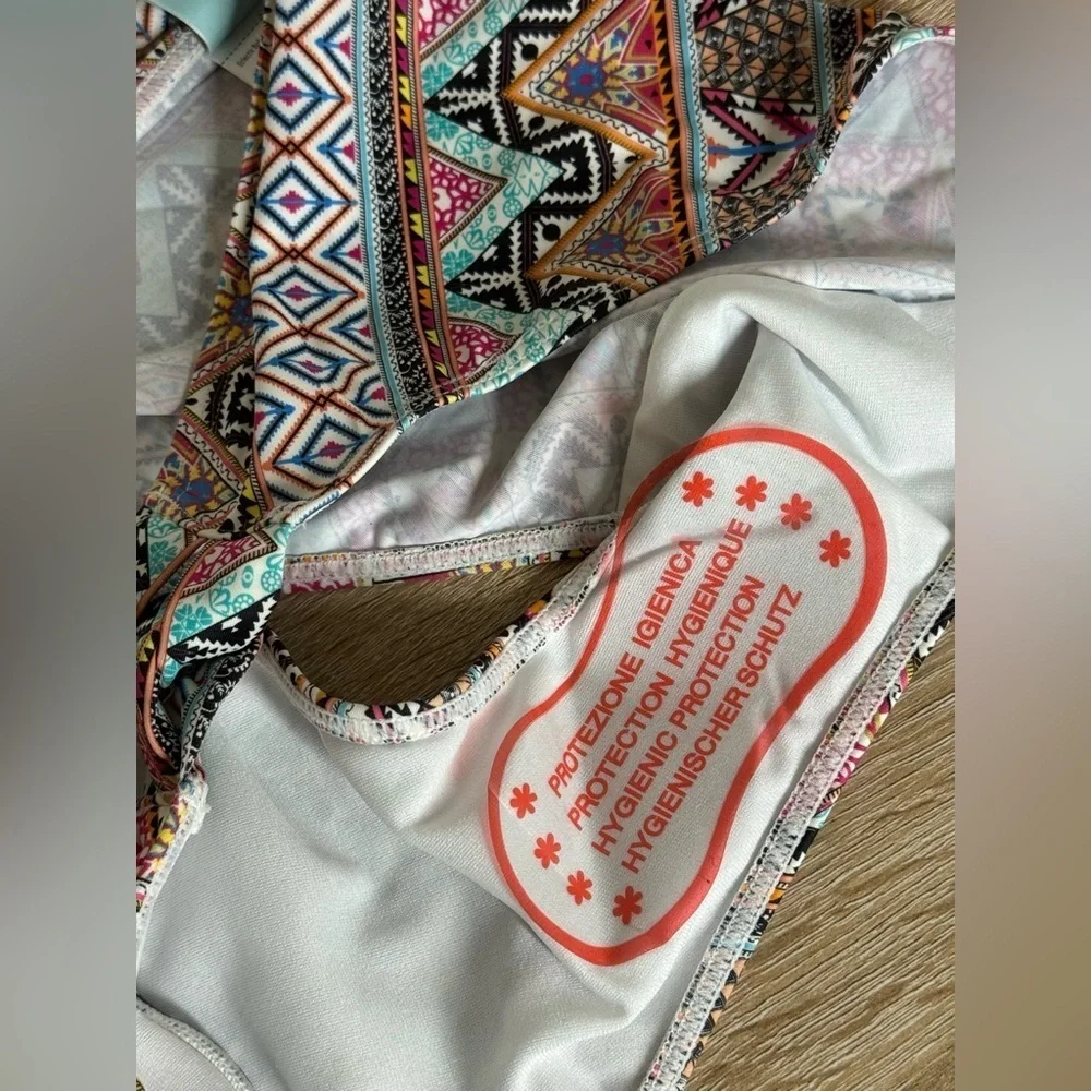Panache Swim Women XL Boho Print Eclectic Boho Classic Bikini Swim Bottom